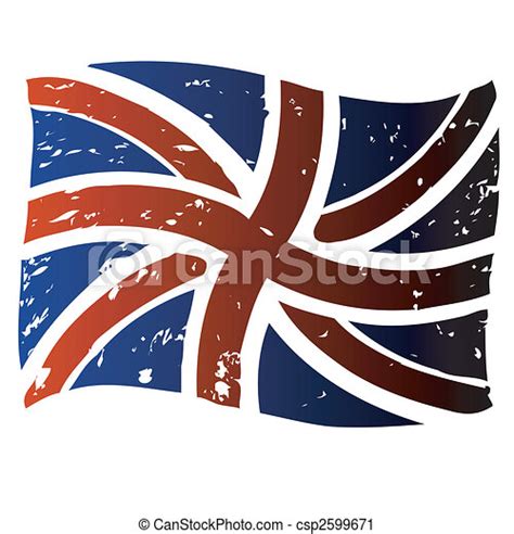 British Flag Isolated Vector Object On White Canstock