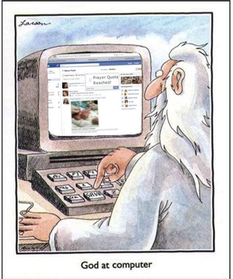 God At His Computer The Far Side Update Ratheism