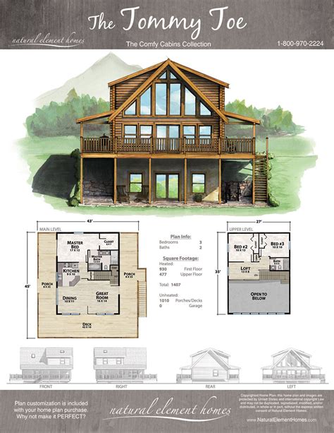 Tommy Toe Plan Comfy Cabins Natural Element Homes Lake House
