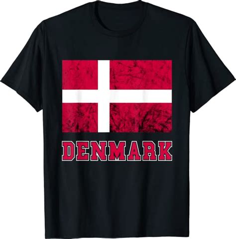 Denmark Flag Dannebrog Retro Danish Pride Danes Roots Dansk T Shirt Uk Fashion
