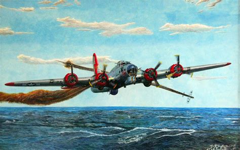 Coming Home Boeing B 17 Flying Fortress V2 Painting By