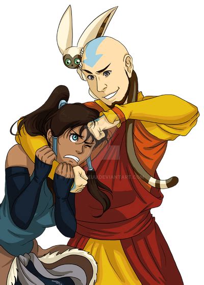 Korra And Aang By Momofukuu On Deviantart