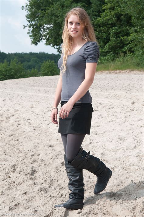 Wwf 62222 Movie And Images Skirt Grey Leggings And High Boots In A Cold Lake Wetlook World
