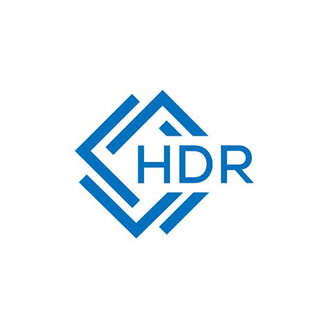 Hdr Letter Logo Design On White Background Hdr Creative Circle Letter