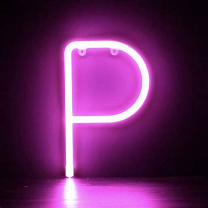 Letter Neon Pink Smiling Faces
