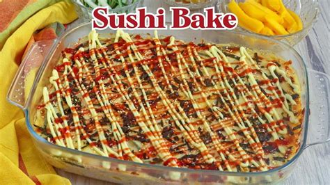 Sushi Bake With Kani Salad Topping Youtube