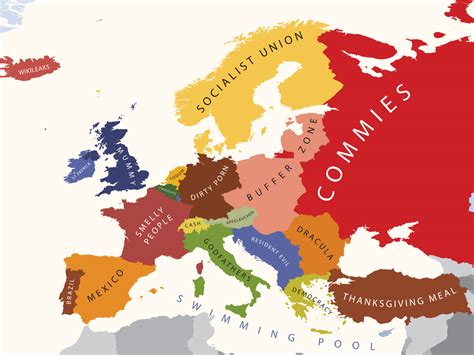 Europe According To The United States Of America Latitudes