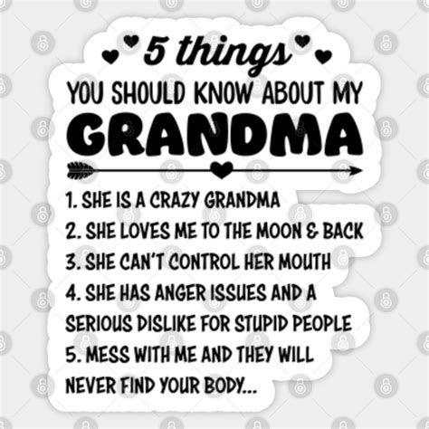 5 Things You Should Know About My Grandma 5 Things You Should Know