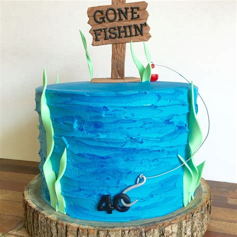 Gone Fishing Cake 40th Birthday Cake Gone Fishing Cake 40th Birthday