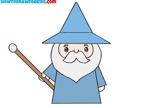 How To Draw A Wizard Easy Drawing Tutorial For Kids