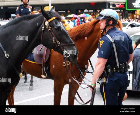 New York Police Department Mounted Unit Stock Photo Alamy