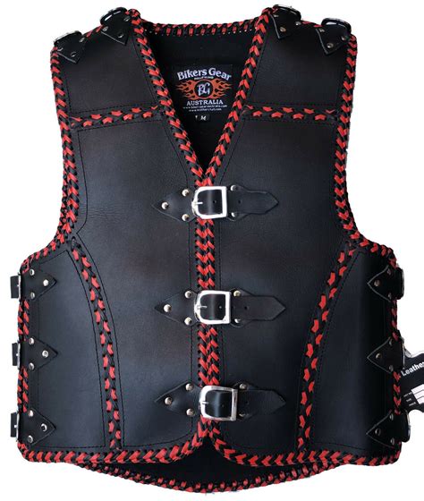 Heavy Duty Leather Motorcycle Vest Fireource