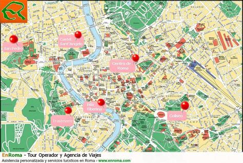Mapa De Roma Detallado Completo Enriquecido Guía En Roma
