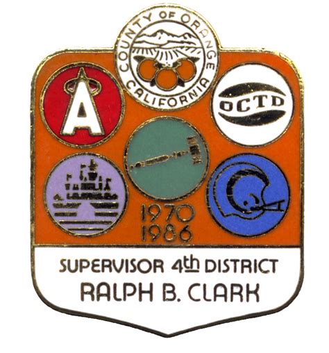 Supervisor Clark 1986 Pin Coin Design Cloisonne Pin Pin Badges