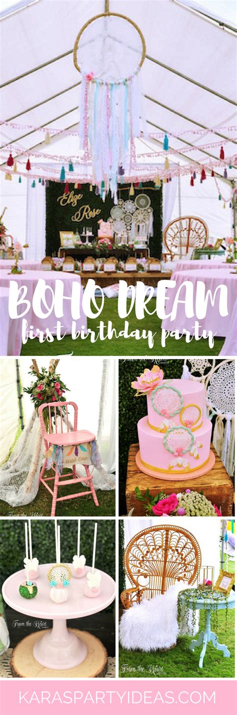 Kara S Party Ideas Boho Dream 1st Birthday Party Kara S Party Ideas