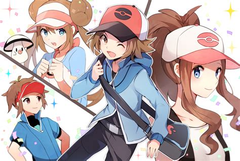 Rosa Hilda Hilbert Nate And Foongus Pokemon And More Drawn By