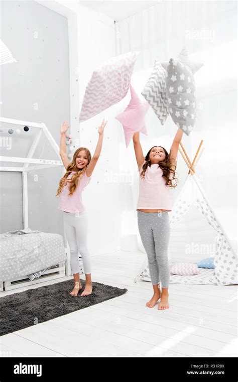 doing whatever they want sleepover party ideas sisters play pillows bedroom party pillow