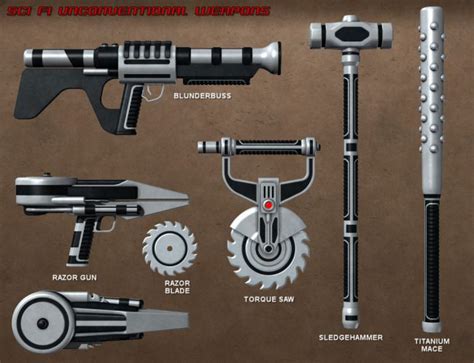 Sci Fi Unconventional Weapons Warfare Weapons For Daz Studio And Poser