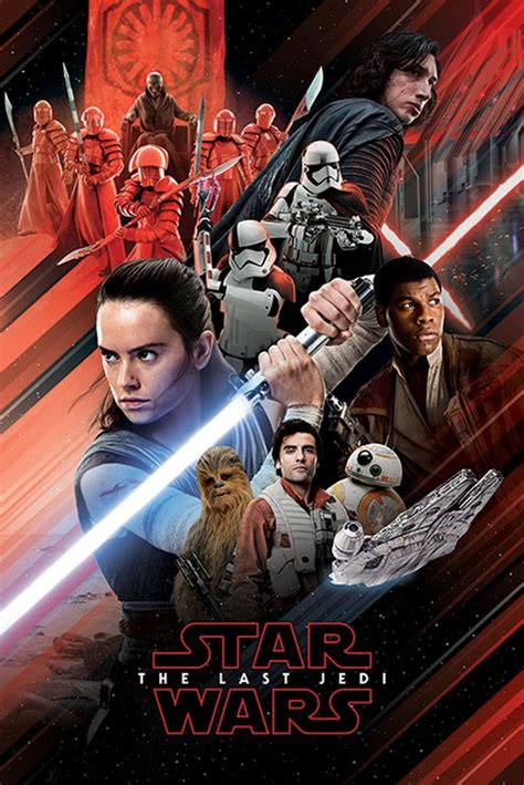 Star Wars Episode 8 Poster Red Montage Star Wars Episodes Star Wars