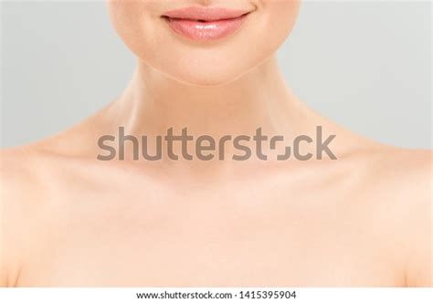 Cropped View Happy Nude Woman Smiling Stock Photo Shutterstock