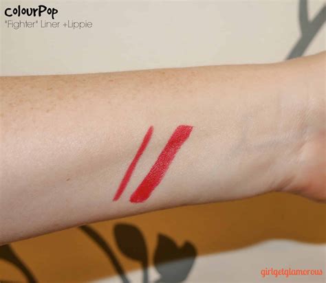 Colourpop Fighter Lippie Red Lipstick Shade Swatches • Girlgetglamorous