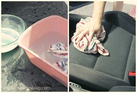 One large bottle of vinegar should last longer than a bottle of commercial cleaning product and it's much cheaper. DIY Car Upholstery Cleaner - Creative Savings