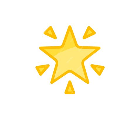 Icono Aislado De Vector De Estrella Brillante Ilustración De Emojis
