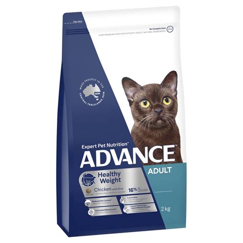 Advance Chicken And Rice Healthy Weight Adult Cat Dry Food 2kg