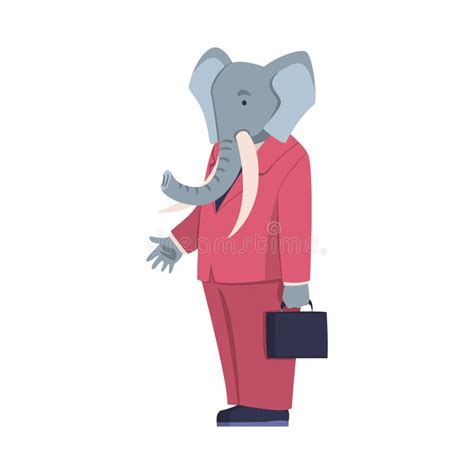 Elephant As Animal Office Employee Wearing Formal Corporate Suit