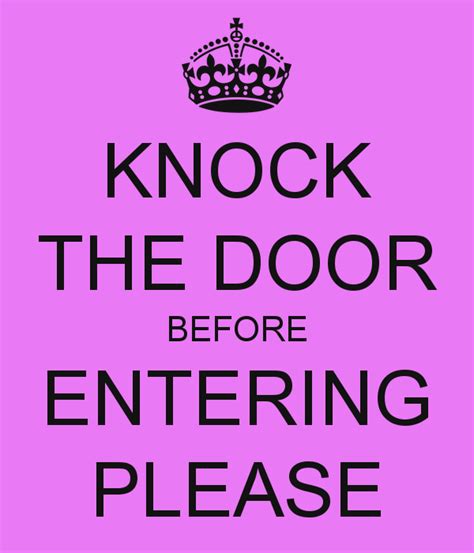 Knock Before Entering Sign Free Image Download