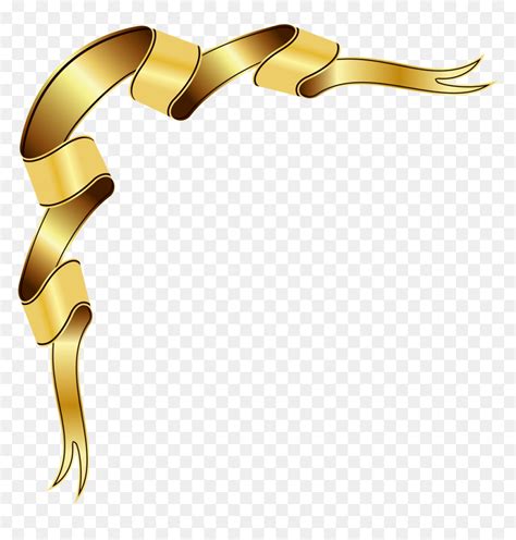 Gold Ribbon Border Clipart Picture Library Gold Border Png Images Of