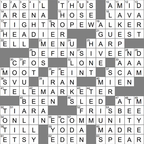 LA Times Crossword 6 Dec 23, Wednesday - LAXCrossword.com