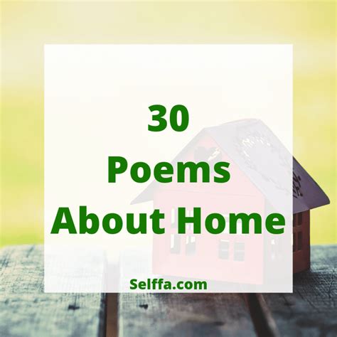30 Poems About Home Selffa