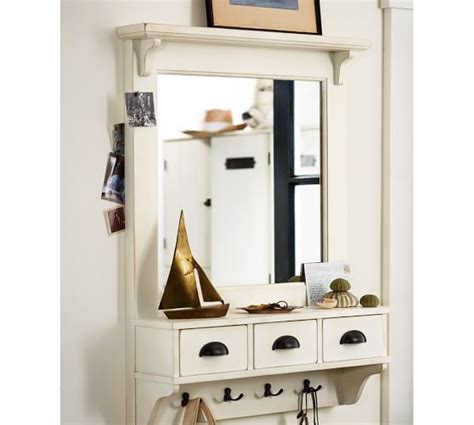 Lovely ideas for fall decoration! Wall-Mount Entryway Organizer Mirror - Almond White ...