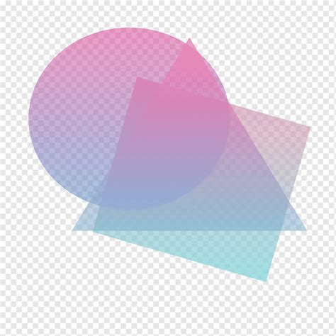 Intersecting Circle Triangle And Square Shapes Vaporwave Aesthetics