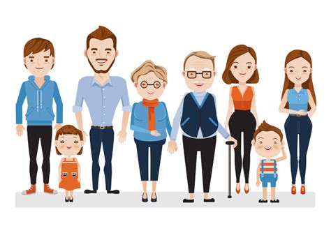 Download happy family cartoon illustration vector 04 - WeLoveSoLo