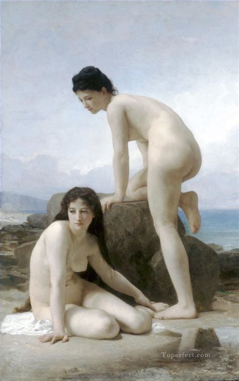 Les Deux Baigneuses William Adolphe Bouguereau Nude Painting In Oil For