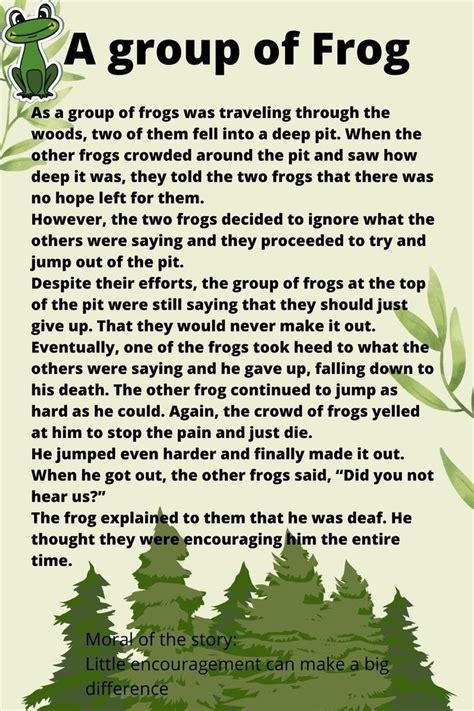 Motivational Short Frog Stories Inspirational Short Stories Cute