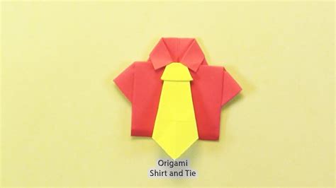 How To Origami Shirt And Tie Youtube
