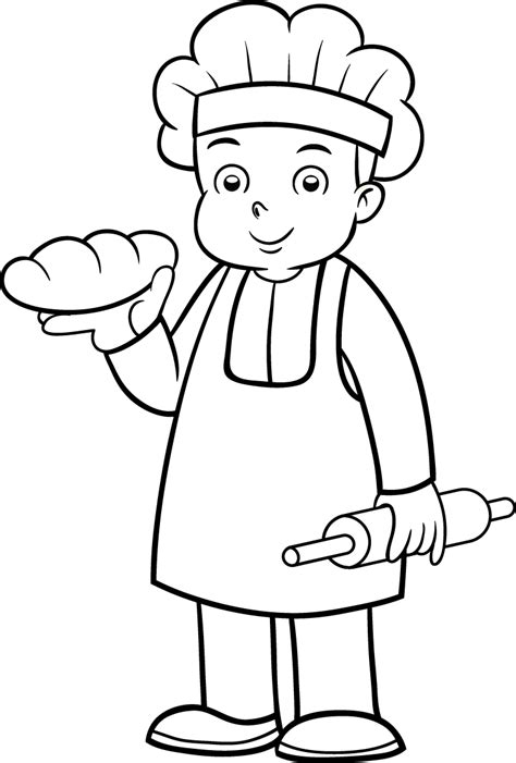 Le Boulanger Coloring Pages Art Drawings For Kids Coloring Books