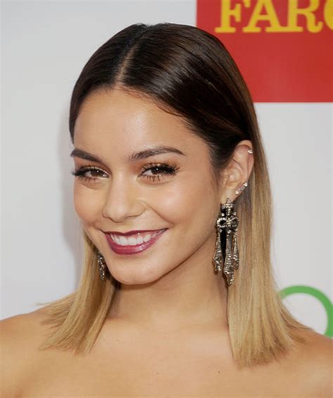 Vanessa Hudgens Sleek Hair And Berry Lips Are All The A W Inspiration You Need Sleek