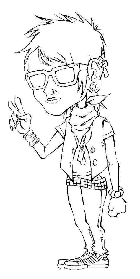 Emo Coloring Sheets 321 Coloring Pages