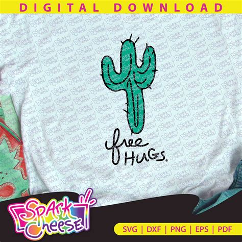 Free Hugs Cactus Svg Cut File For Cricut Silhouette Vinyl Etsy