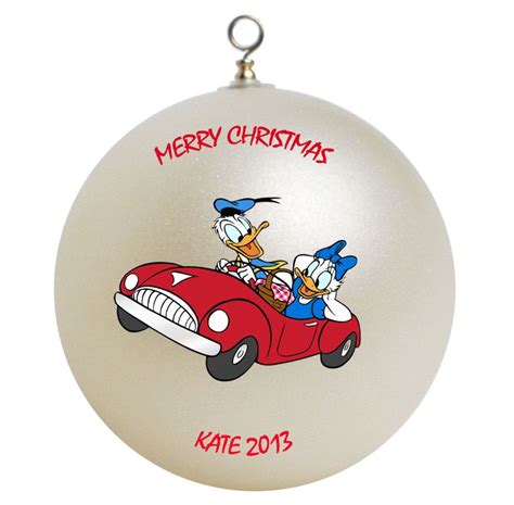 Personalized Donald Daisy Duck Christmas Ornament Add Name Donald