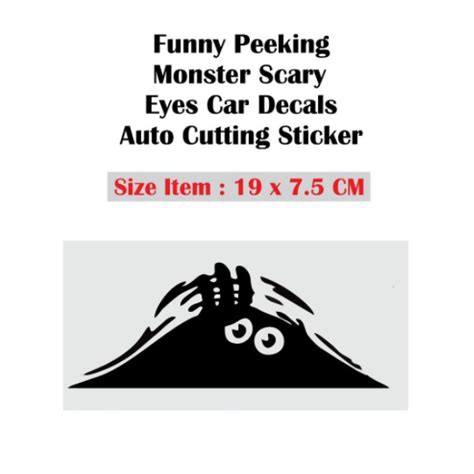 Funny Peeking Monster Scary Eyes Car Decals Auto Cutting Sticker