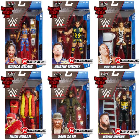 WWE Elite 91 Complete Set Of 6 WWE Toy Wrestling Action Figures By