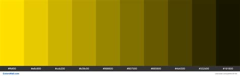 Shades Of Golden Yellow Color Ffdf00 Hex Colorswall