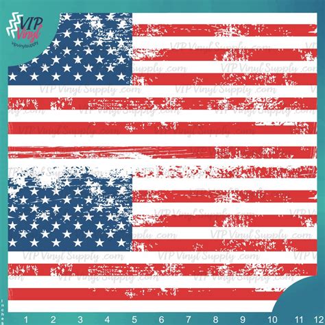 Patriotic Vinyl 4th Of July Distressed American Flag Etsy