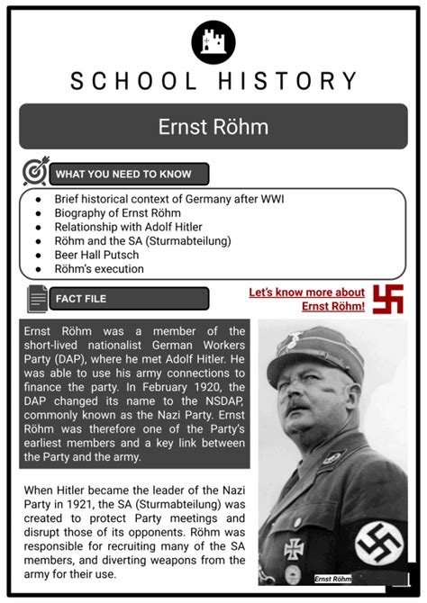 Ernst Röhm Biography And Relationship With Adolf Hitler