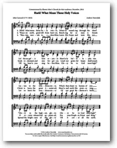 Arrangement, in music, traditionally, any adaptation of a composition to fit a medium other than that for which it was originally written, while at the same time retaining the general character of the original. Hark What Mean These Holy Voices (SATB, hymn-like arrangement, free sheet music) | Free sheet ...